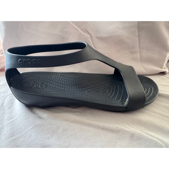 Crocs Black Isabella Strappy Sandals Women’s Size 7 Lightweight Comfort - Picture 4 of 8